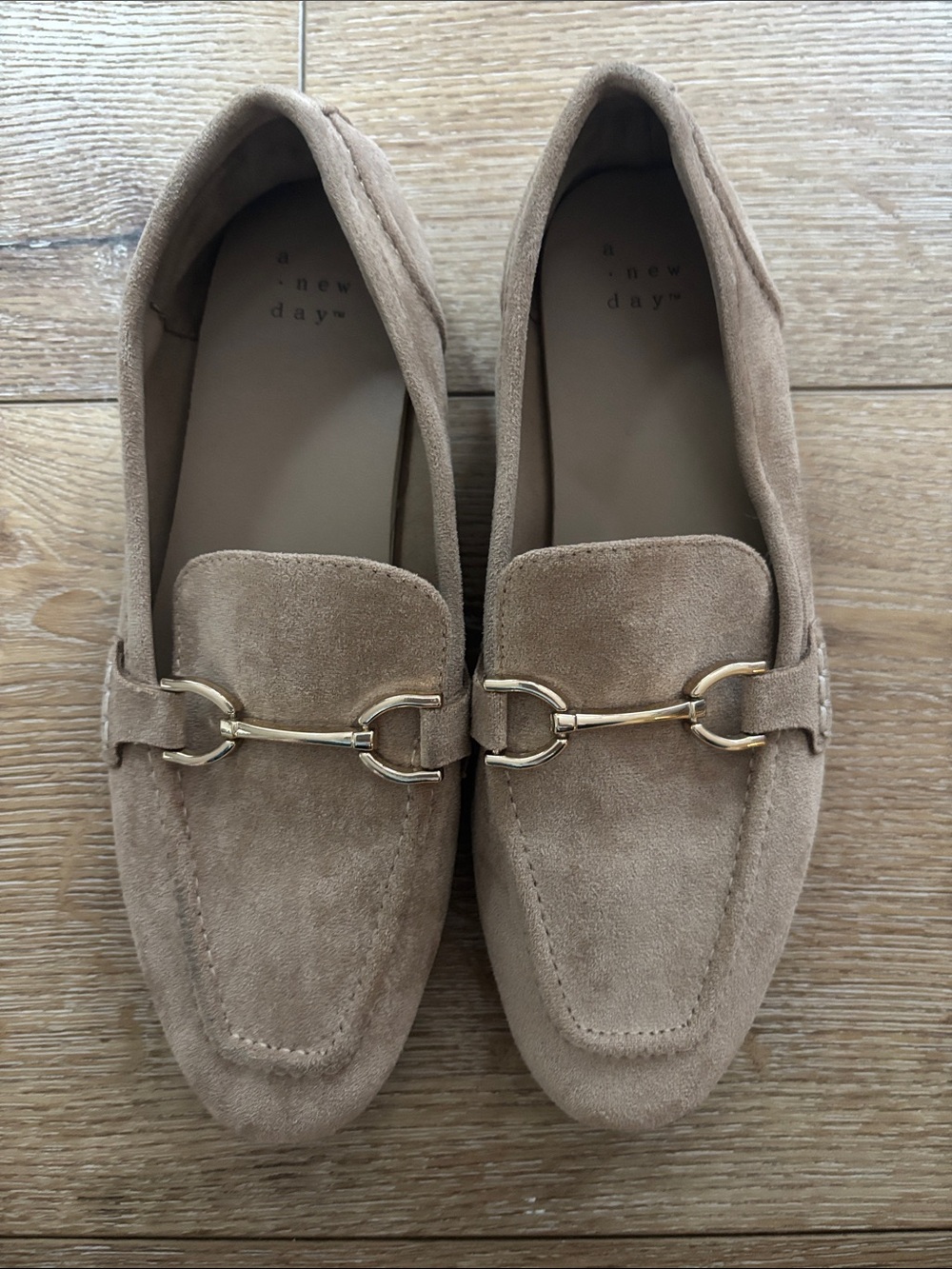 a new day Tan Suede Slip-On Loafers